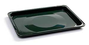 Back- oder Bratblech aus Emaille (grün)