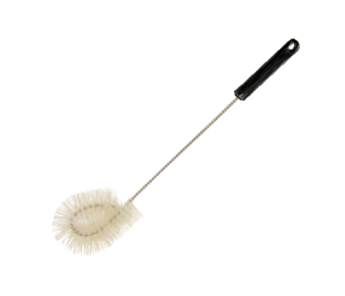 Cleaning brush serving station